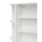 Basicwise White Wall Mounted Bathroom Storage Cabinet Organizer, Mirrored Vanity Medicine Chest w/Open Shelves QI003745 - alternate 2